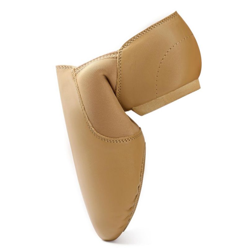 Zapato de Jazz Dynadans de Cuero sin Cordones Marrón 8M