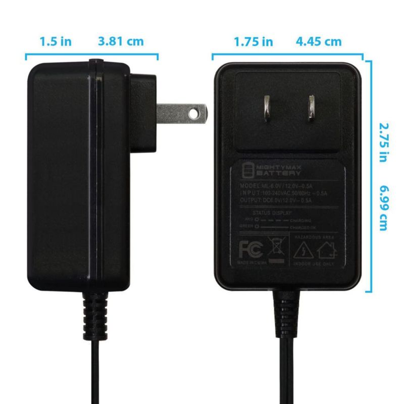 Cargador de Baterías Mighty Max 6V/12V 550 mAh
