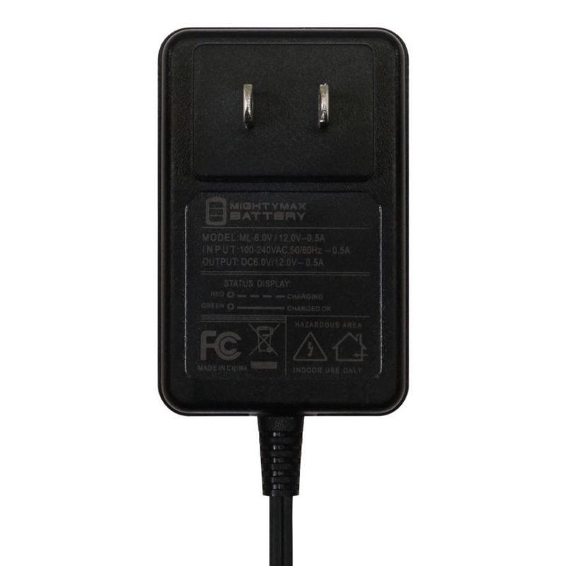 Cargador de Baterías Mighty Max 6V/12V 550 mAh