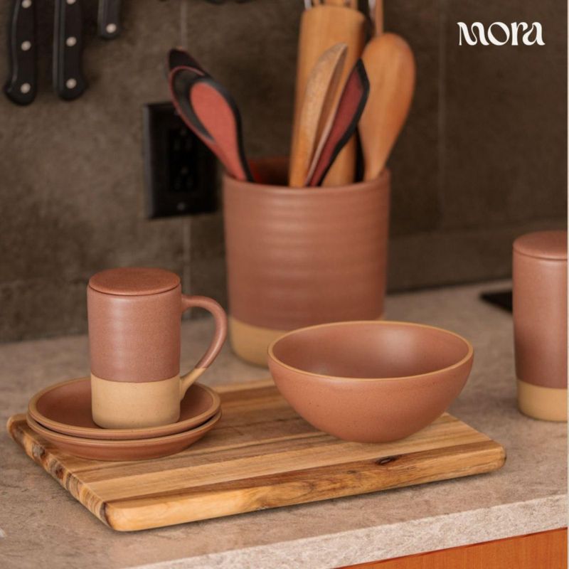 Porta Utensilios MORA 18 cm Cerámica Terracota