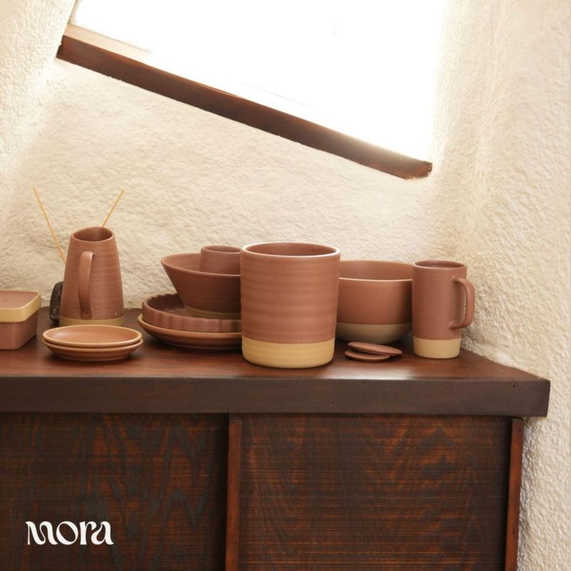 Porta Utensilios MORA 18 cm Cerámica Terracota