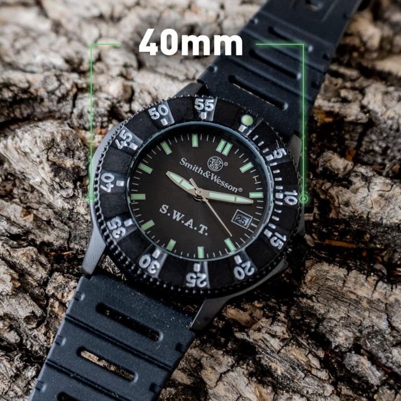 RELOJ Smith & Wesson 40 mm Resplandor Trasero SWAT