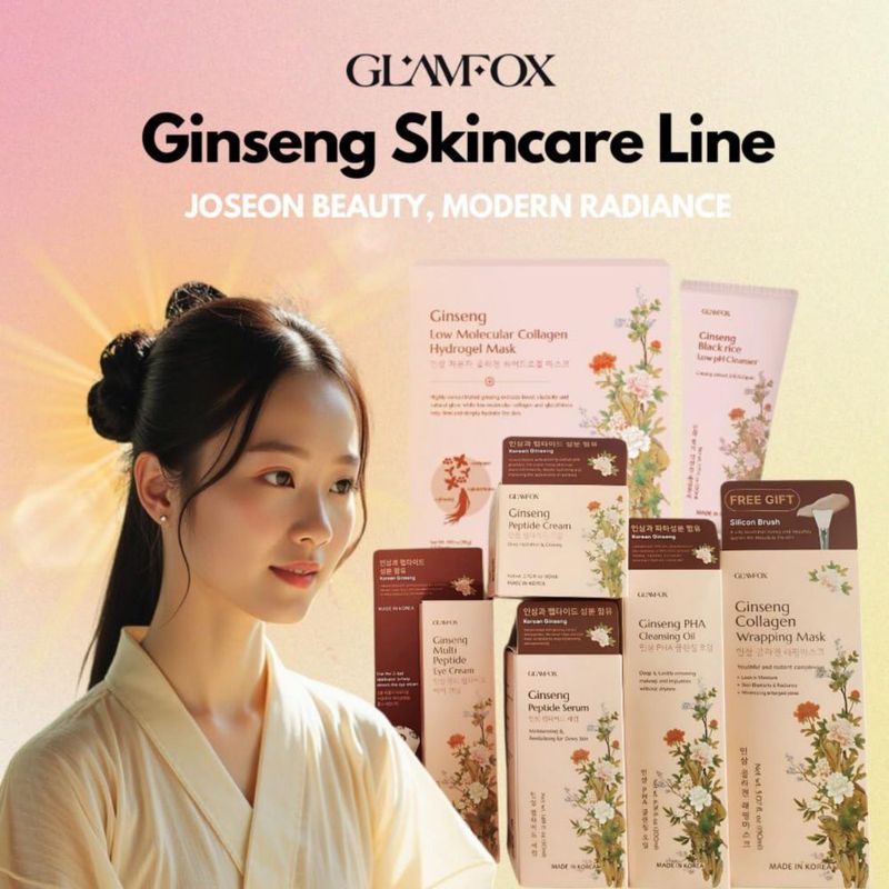Crema para Ojos Glamfox 30 ml Ginseng Multi‑Péptidos con Rodillo