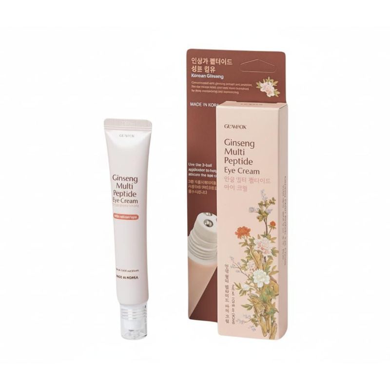 Crema para Ojos Glamfox 30 ml Ginseng Multi‑Péptidos con Rodillo