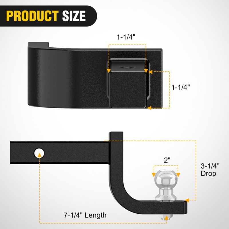 Montaje de Bola de Enganche Nilight 2" para Receptor 1-1/4"