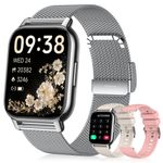 Reloj Inteligente Kriutefy 185'' Bluetooth IPX8 Plateado