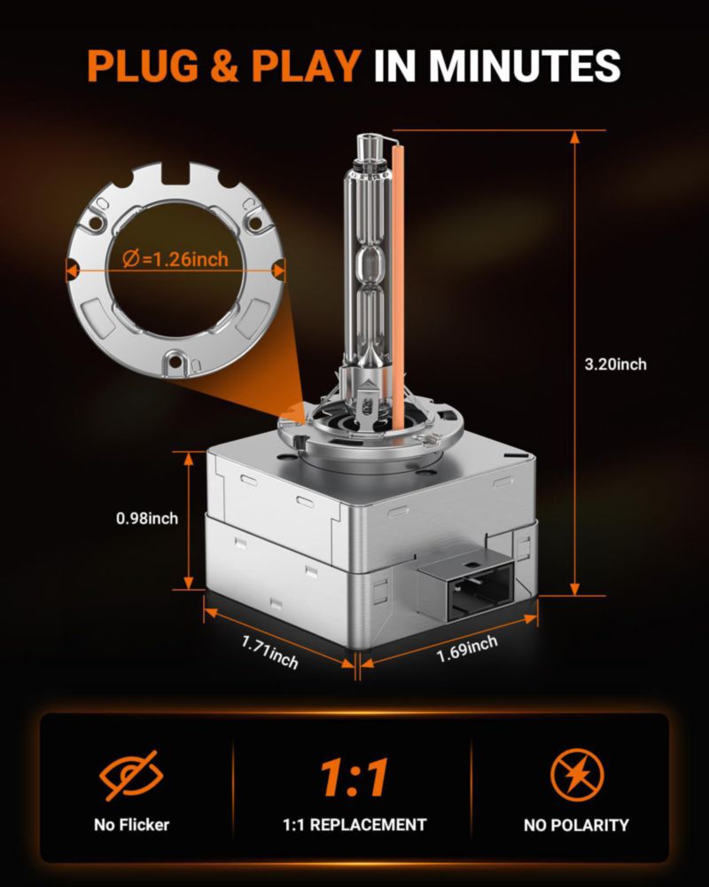 Bombilla HID SEALIGHT D1S 35W 6000K (2 unidades)