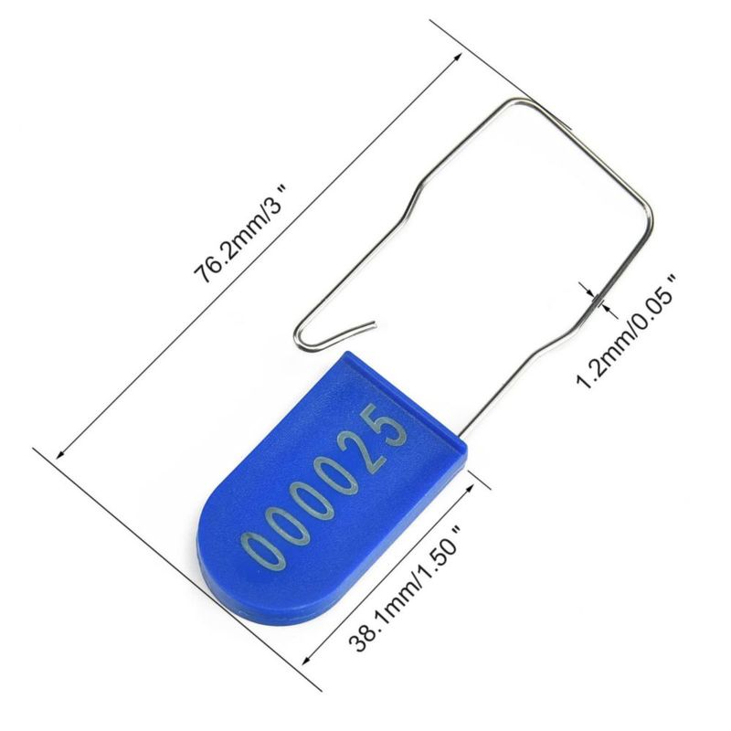 Candado de Plástico Azul Antimanipulación LeadSeals – 100 unidades