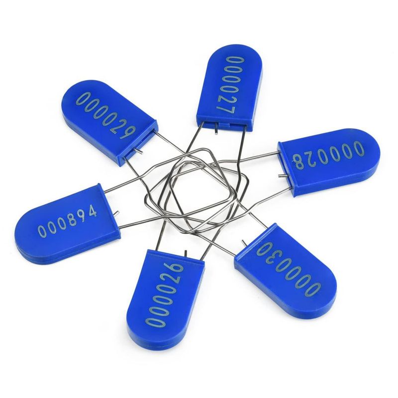 Candado de Plástico Azul Antimanipulación LeadSeals – 100 unidades