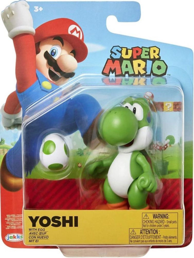 Figura de acción Super Mario Yoshi verde 10 cm con huevo