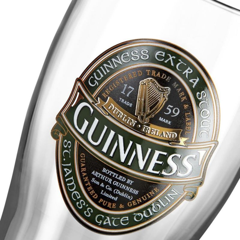 Set de Regalo de Vasos de Pinta Guinness – Pack de 4 | Merchandising Oficial | Barware Clásico de Pub Irlandés | Vaso de Cerveza de Regalo para