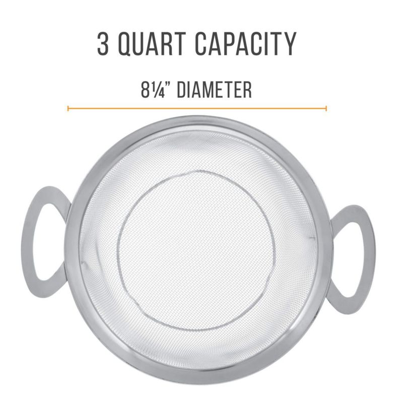 Colador de alimentos U.S. Kitchen Supply 3 L Acero inoxidable