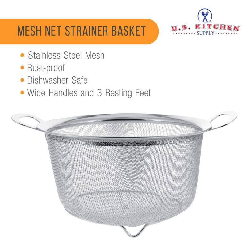 Colador de alimentos U.S. Kitchen Supply 3 L Acero inoxidable