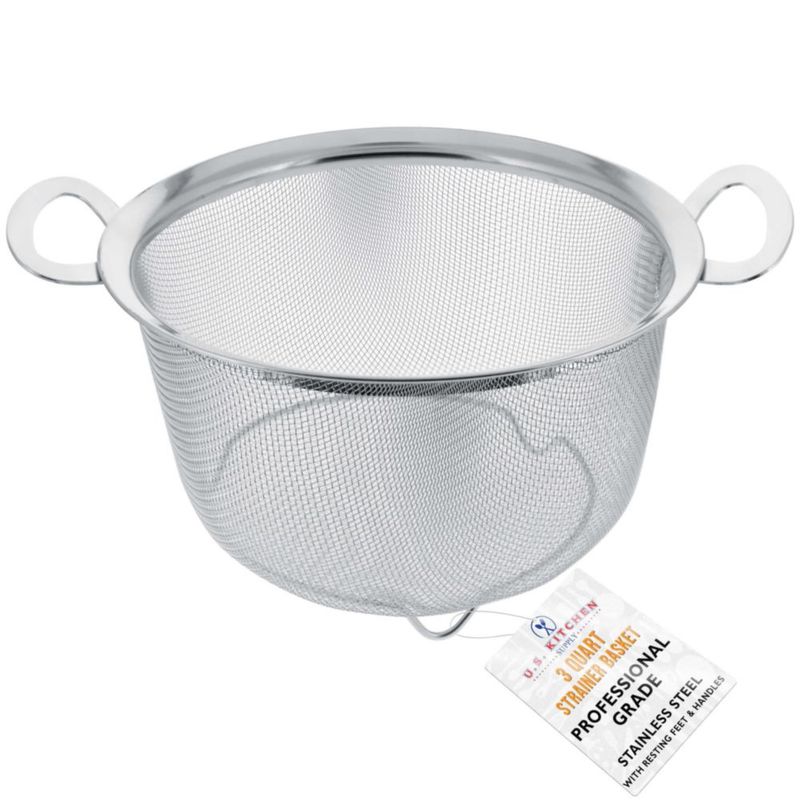 Colador de alimentos U.S. Kitchen Supply 3 L Acero inoxidable