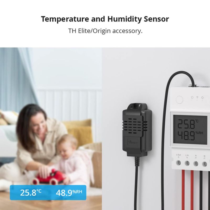 Higrómetro SONOFF THS01 con Conector RJ9 4P4C