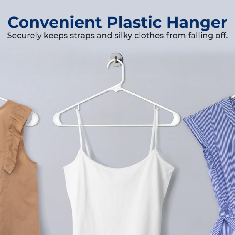 Perchas para ropa SereneLife pack de 150 unidades blancas de plástico