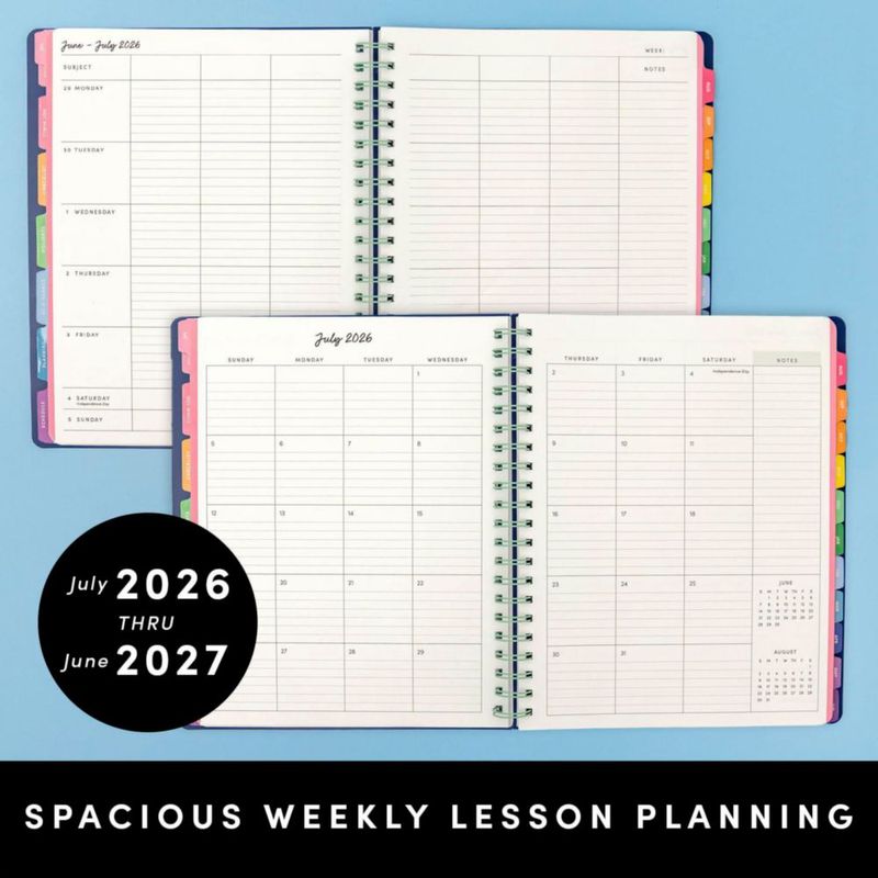 Agenda PAPERAGE 24 × 28 cm julio 2026‑junio 2027 color salvia