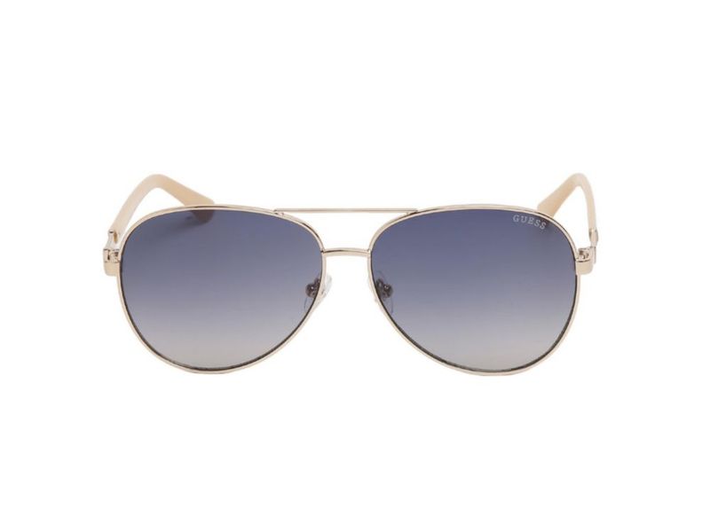 Gafas de sol GUESS dorado rosa brillante con lentes degradados azules