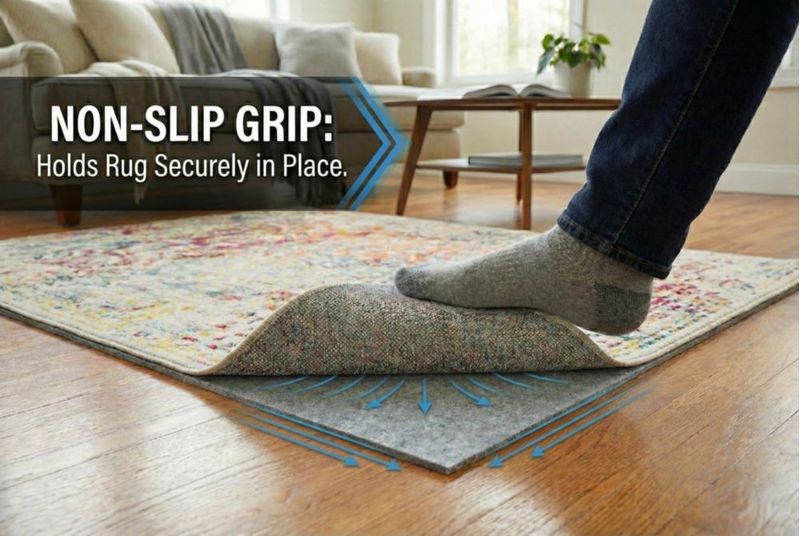 Almohadilla para alfombra Rugs.com 91 cm × 152 cm 06 cm Antideslizante de fieltro