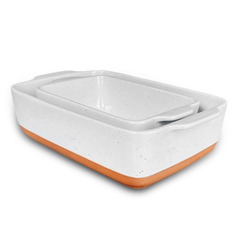 Cazuelas MORA 18x28 cm Juego de 2 en blanco