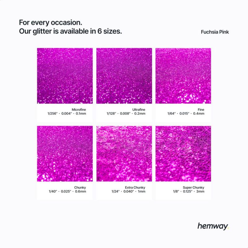 Purpurina Hemway para Resina 100 g Rosa Fucsia Ultrafina