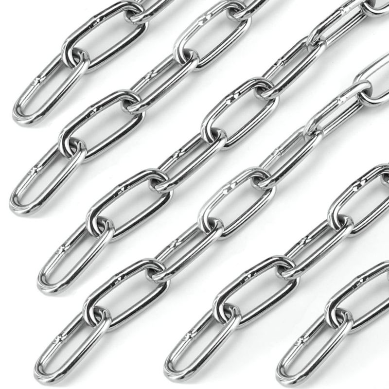 Cadena HOZEON 8 m x 5 mm de acero inoxidable 304 de alta resistencia