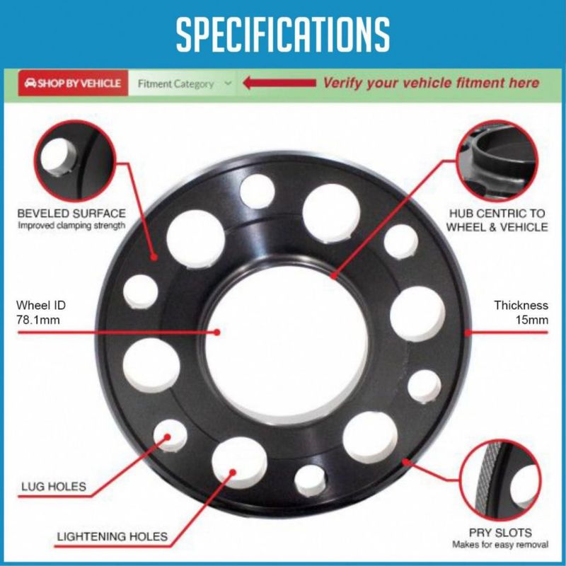 Separadores de ruedas Wheel Accessories Parts 15 mm 6x5.50