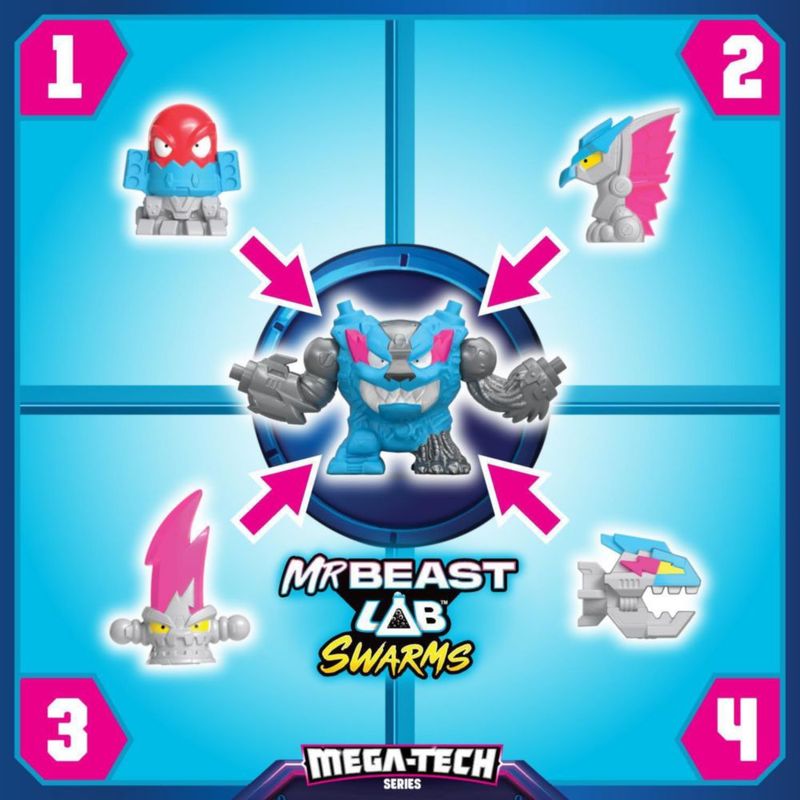 Swarms MRBEAST LAB MEGA-TECH Pack de 14 Figuras en Maletín