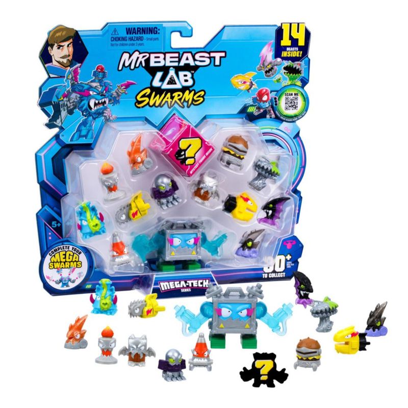 Swarms MRBEAST LAB MEGA-TECH Pack de 14 Figuras en Maletín