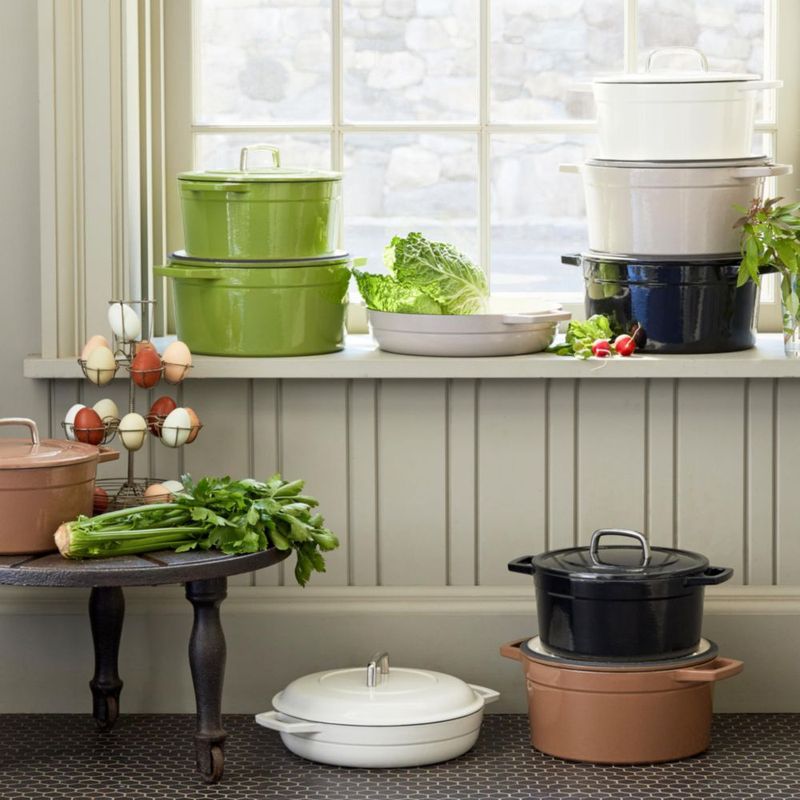 Olla holandesa de hierro fundido esmaltado Martha Stewart 7 L color Hoja de Laurel