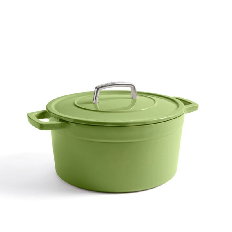 Olla holandesa de hierro fundido esmaltado Martha Stewart 7 L color Hoja de Laurel