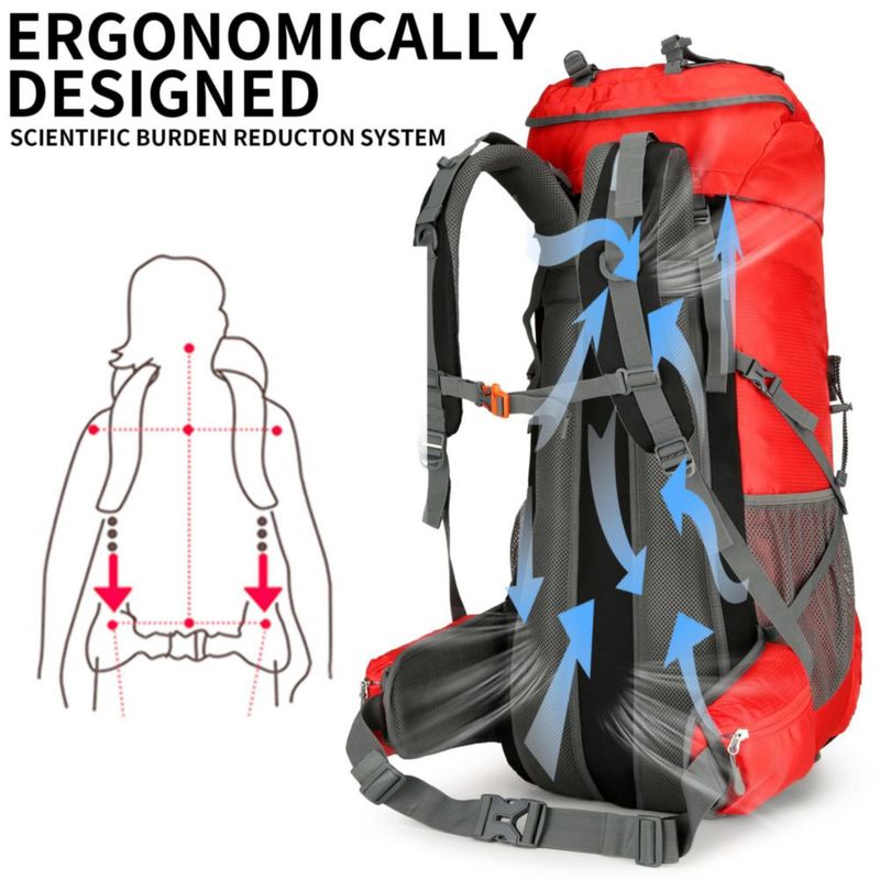 Mochila King'sGuard 75L+5L Impermeable Roja