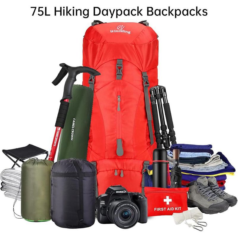 Mochila King'sGuard 75L+5L Impermeable Roja