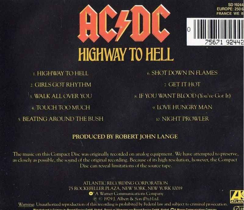 Importación Musical – Highway to Hell