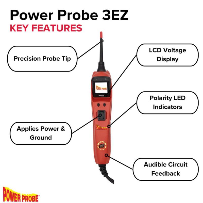 Probador de Circuitos Power Probe 3EZ con Modo de Diagnóstico
