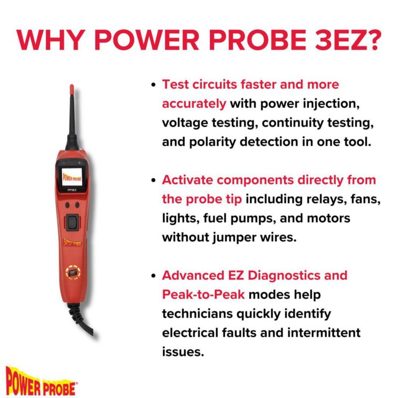 Probador de Circuitos Power Probe 3EZ con Modo de Diagnóstico