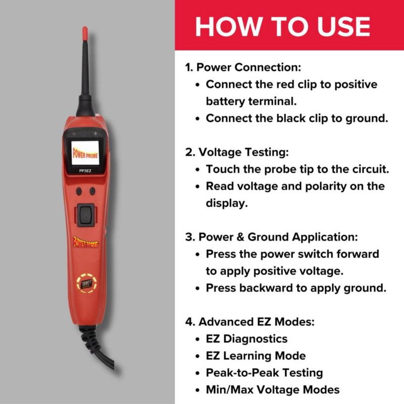 Probador de Circuitos Power Probe 3EZ con Modo de Diagnóstico