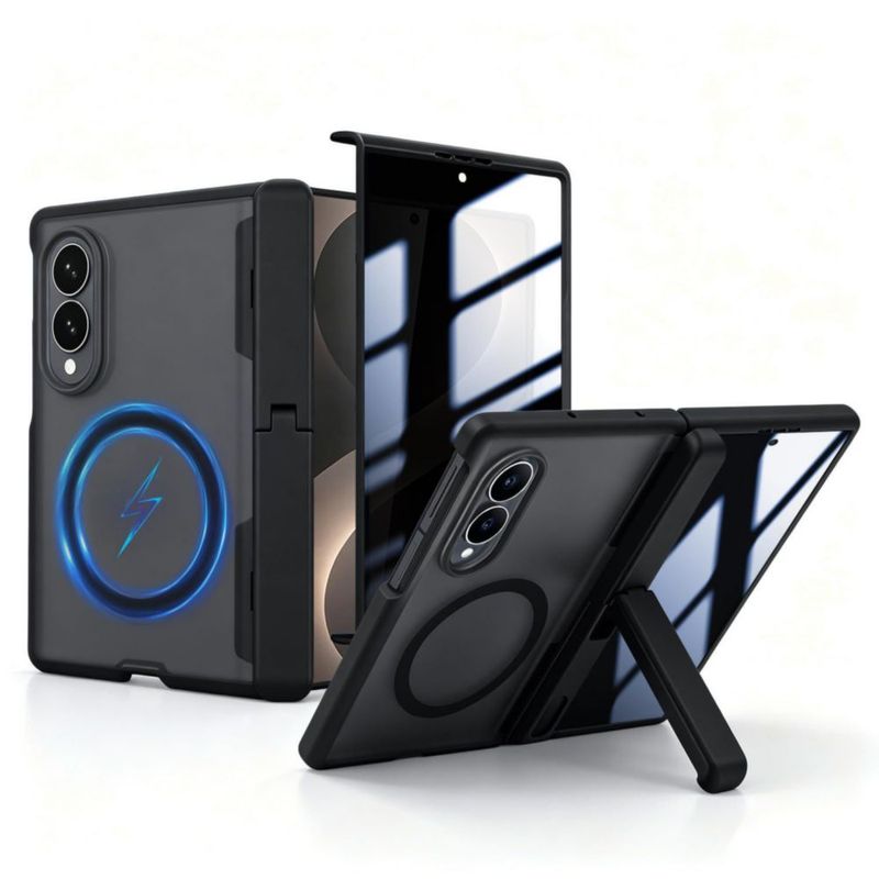 Funda LIDEEYA Galaxy Z Fold 8 Negra con Soporte Plegable