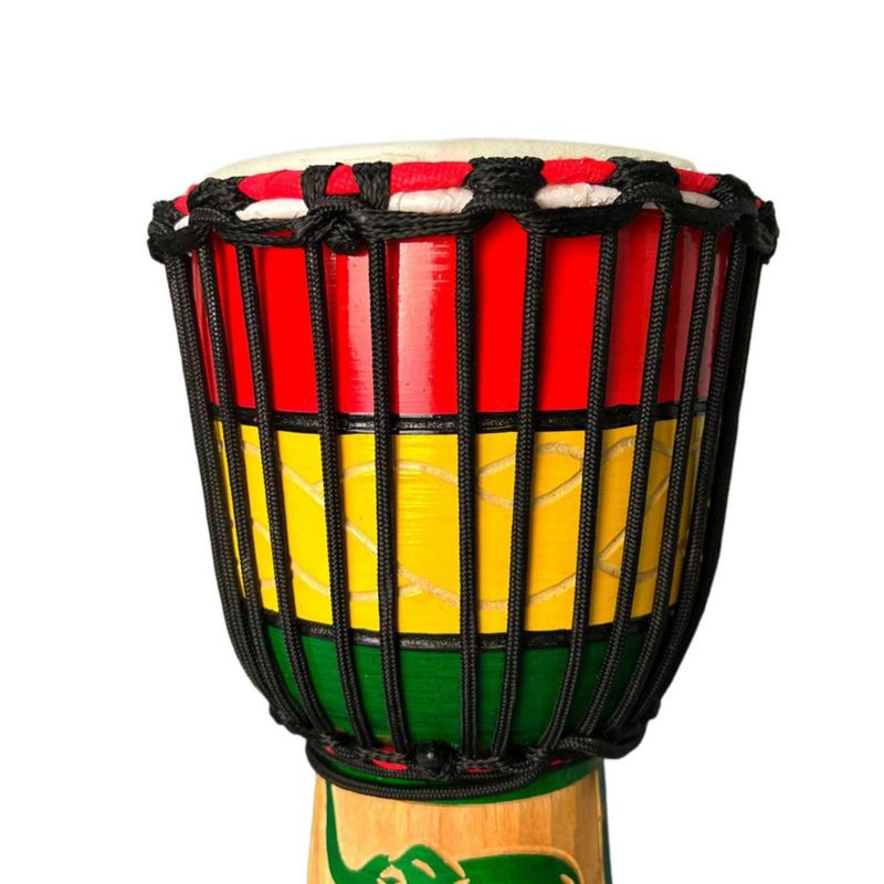 Tambor Djembe BORIYAM de 39 cm con Piel de Cabra Estilo África Occidental