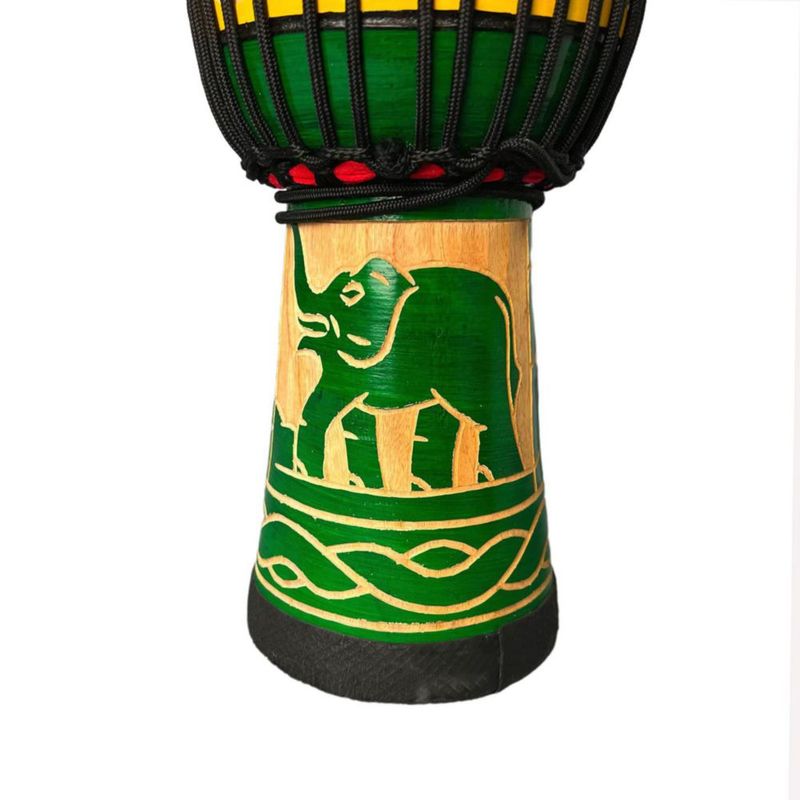 Tambor Djembe BORIYAM de 39 cm con Piel de Cabra Estilo África Occidental