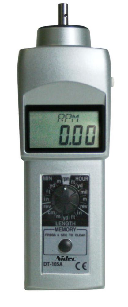 Tacómetro Shimpo DT-105A Rueda de 15 cm LCD 0.10-25000 rpm