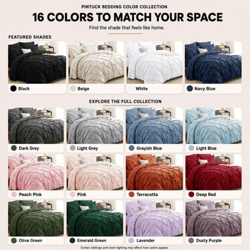Juego de ropa de cama HIMEET Queen Naranja Quemado – 7 piezas