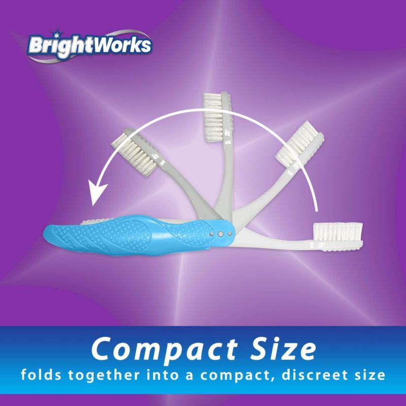 Cepillo de dientes BrightWorks plegable de viaje - 6 piezas