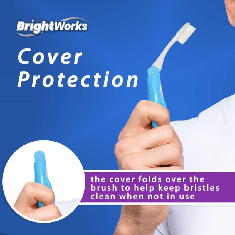 Cepillo de dientes BrightWorks plegable de viaje - 6 piezas