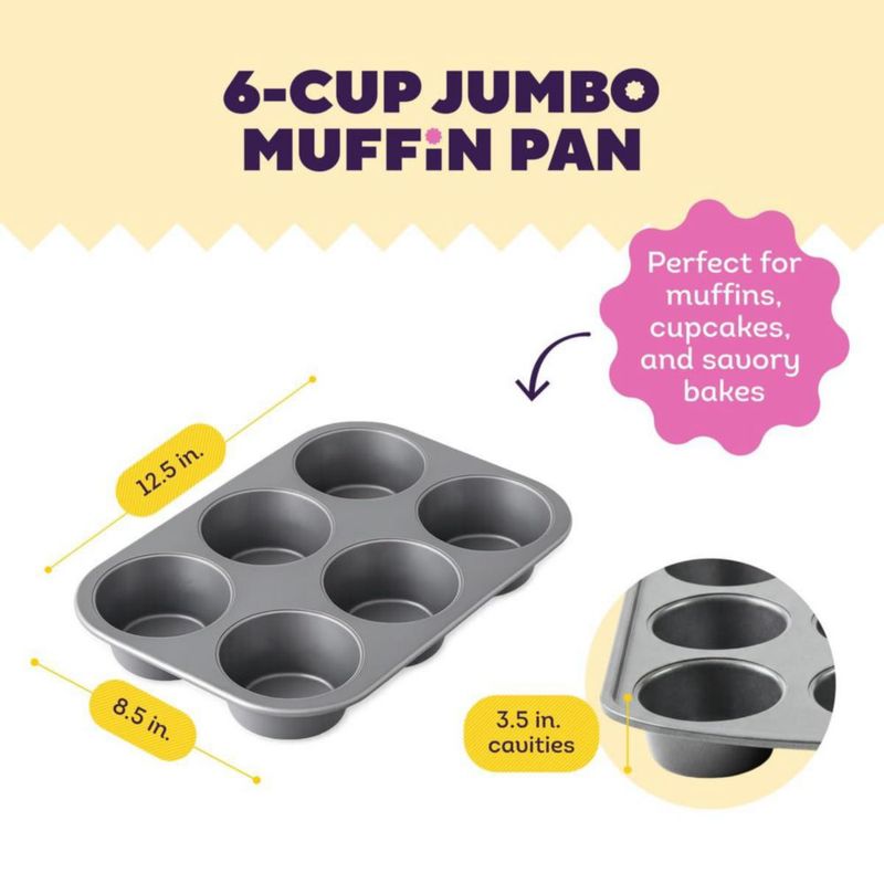 Molde Wilton Jumbo para Muffins de 6 Tazas Antiadherente sin PFAS