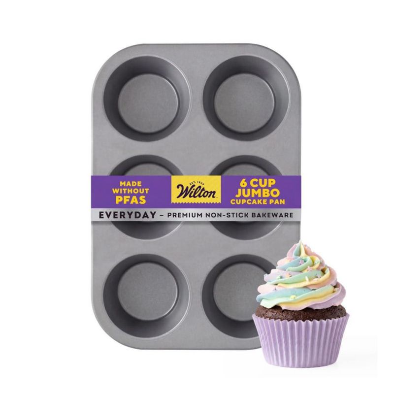 Molde Wilton Jumbo para Muffins de 6 Tazas Antiadherente sin PFAS