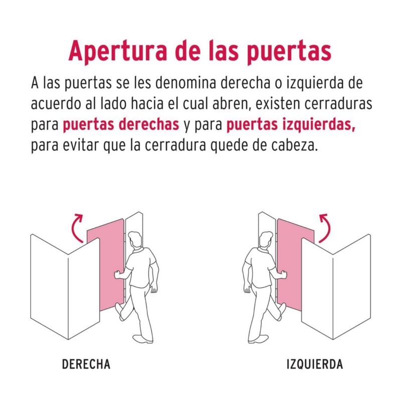 Cerradura Hermex Truper 43582 de borde izquierdo 35‑40 mm