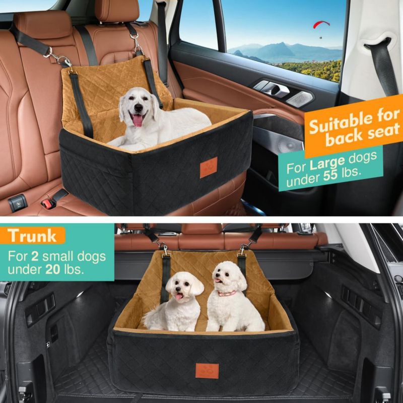 Asiento para coche de perro NEEZUKAR 75x51x51 cm hasta 25 kg lavable