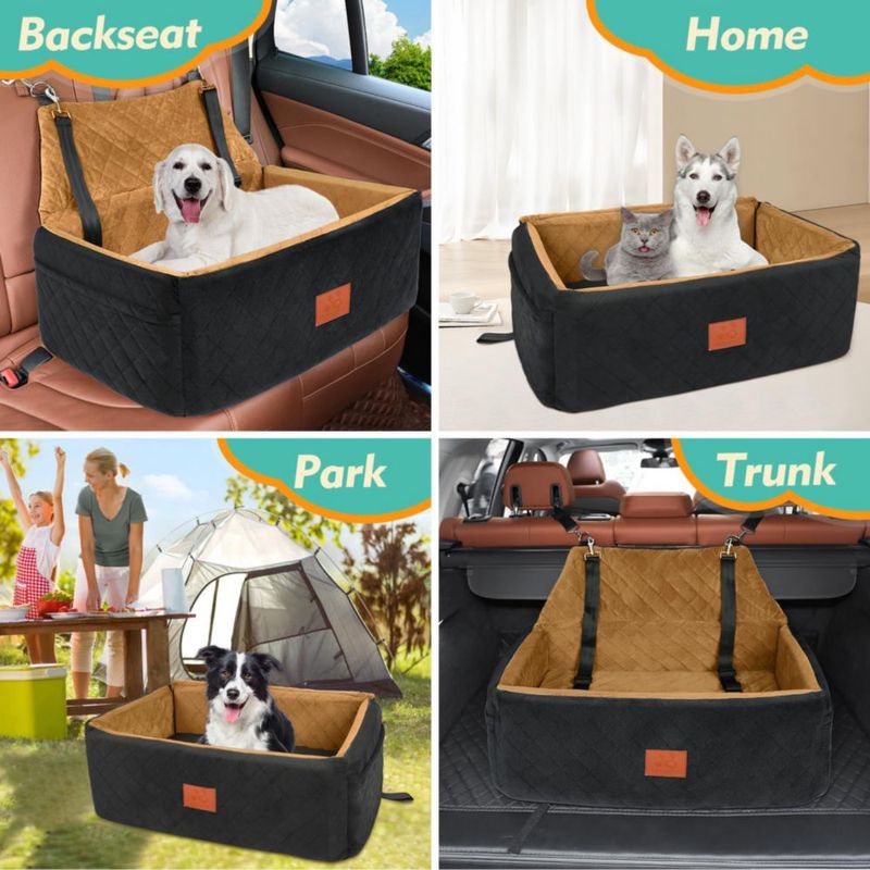 Asiento para coche de perro NEEZUKAR 75x51x51 cm hasta 25 kg lavable