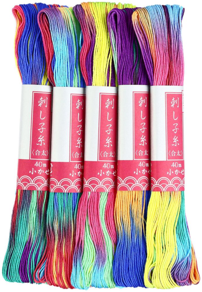 Hilo Sashiko Daruma 40 m #101 (Pack de 5)